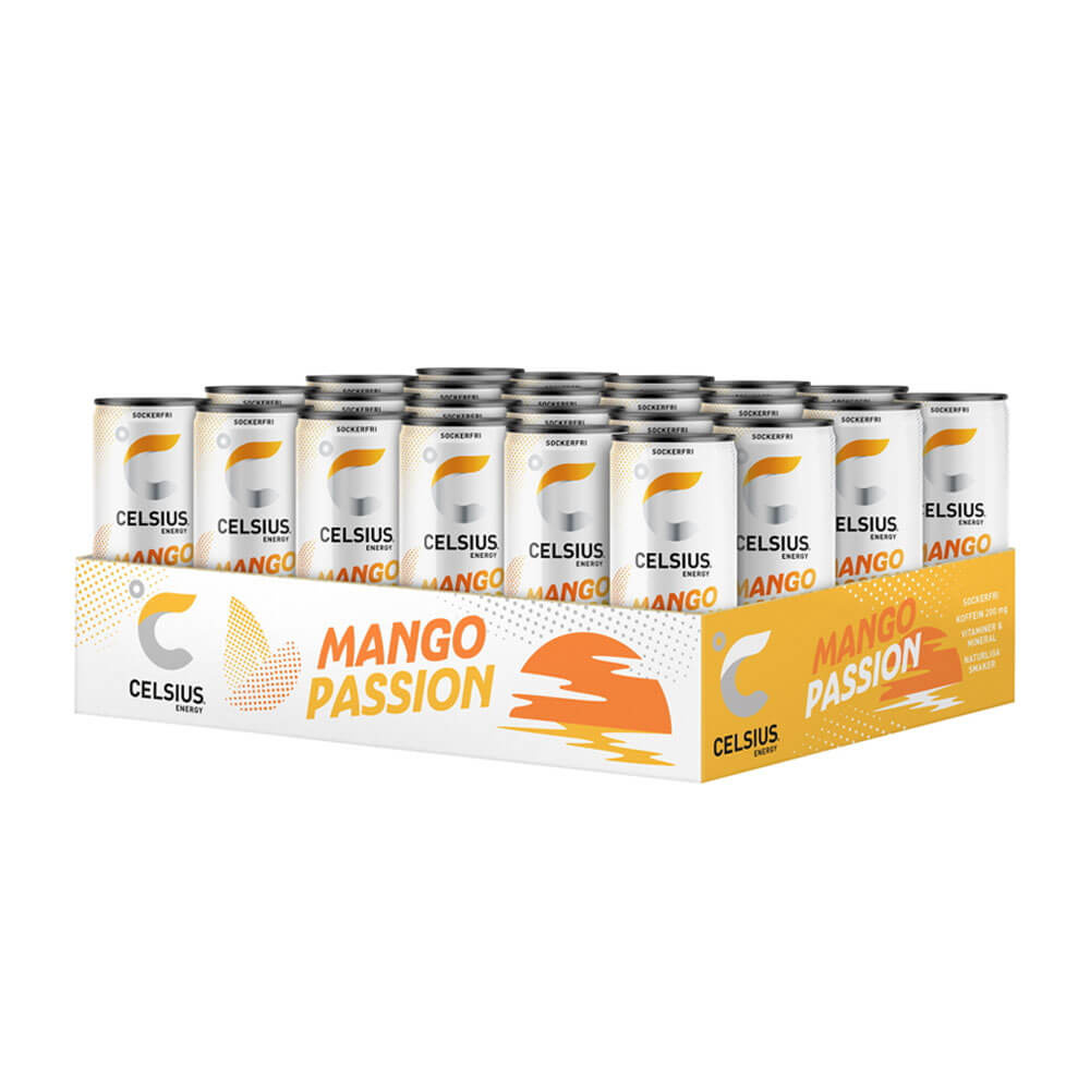 24 x Celsius, 355 ml (Mango Passion) i gruppen REA! / Kampanjer hos Tillskottsbolaget (CELSIUS65322)