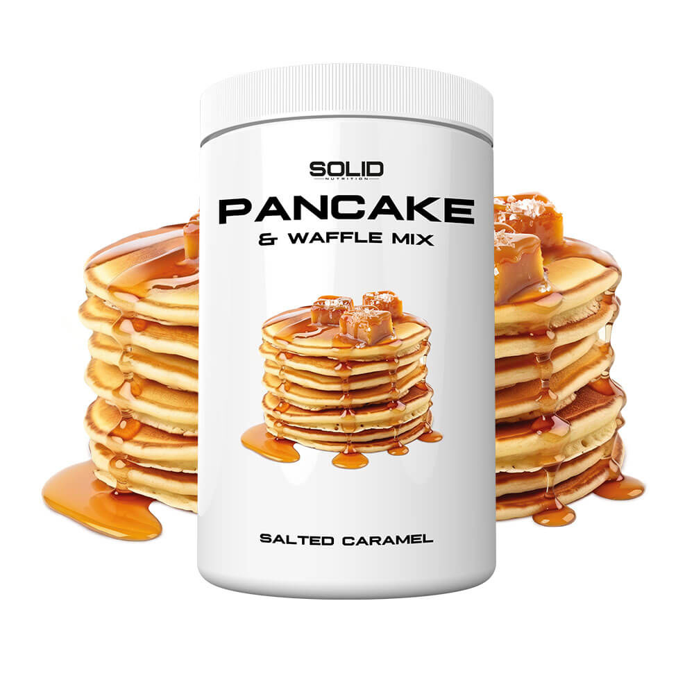 SOLID Nutrition Pancake & Waffle Mix, 750 g (Salted Caramel) i gruppen Kosttillskott & Livsmedel / Livsmedel / Proteinpannkakor hos Tillskottsbolaget (SOLID65674-4)