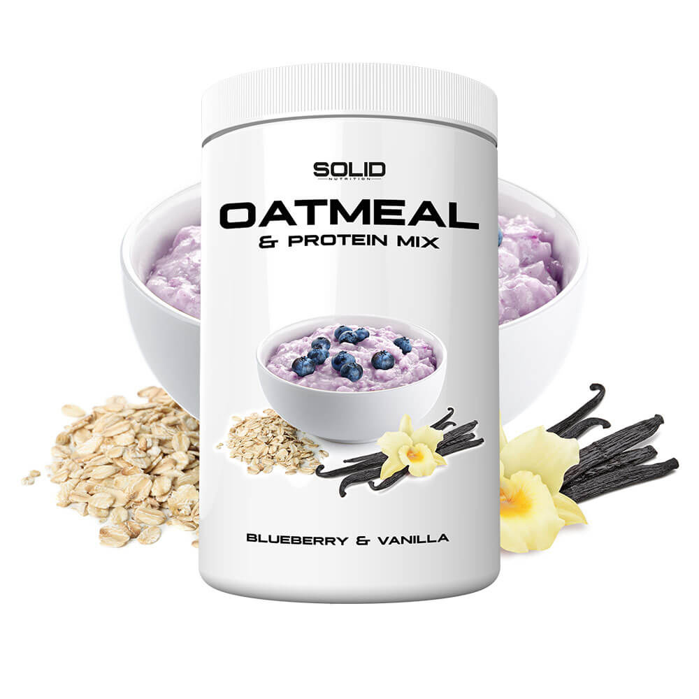 SOLID Nutrition Oatmeal & Protein Mix, 750 g (Blueberry & Vanilla) i gruppen Kosttillskott & Livsmedel / Livsmedel / Proteingrt hos Tillskottsbolaget (SOLID80254-1)