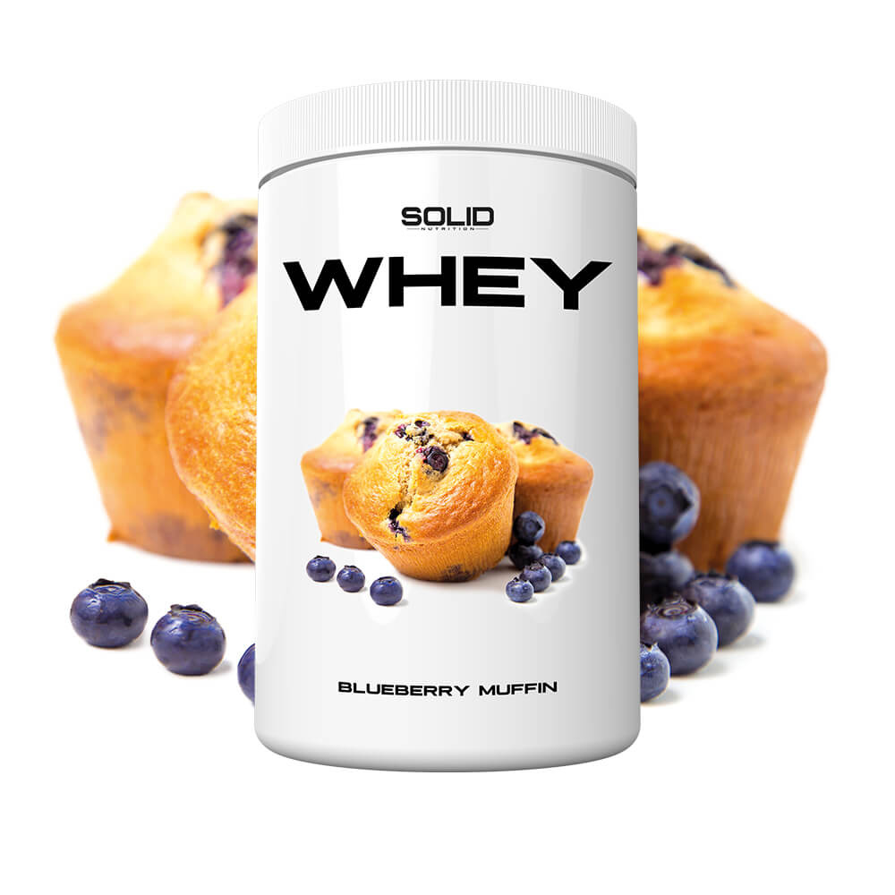 SOLID Nutrition Whey, 750 g (Blueberry Muffin) i gruppen Kosttillskott & Livsmedel / Proteinpulver / Vassleprotein / Whey protein hos Tillskottsbolaget (SOLIDWHEY-13)