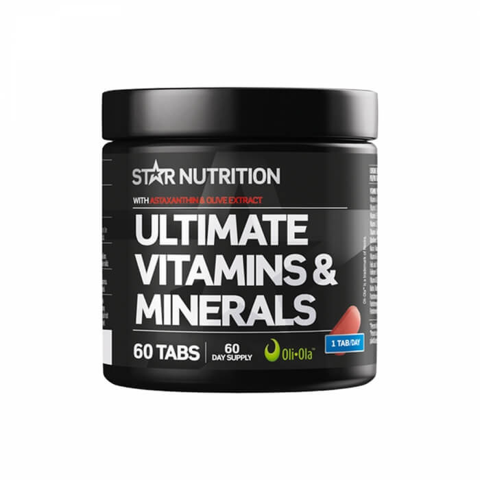 Star Nutrition Ultimate Vitamins & Minerals, 60 tabs i gruppen Kosttillskott & Livsmedel / Vitaminer / Multivitamin hos Tillskottsbolaget (STAR8521)