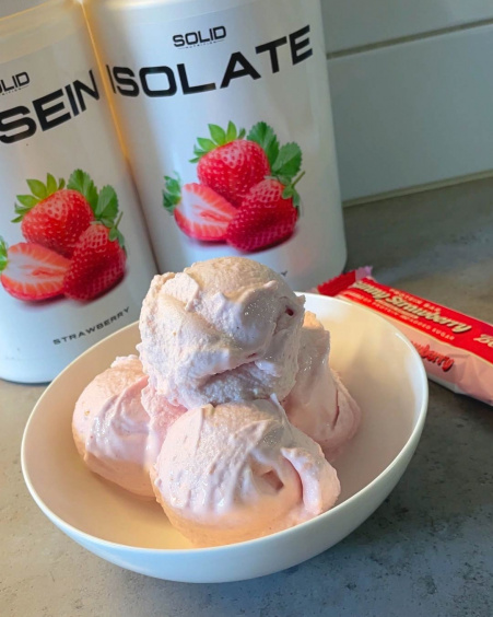 Strawberry Protein Soft Serve