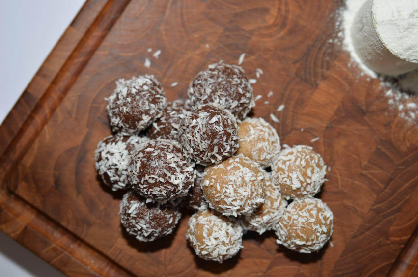 Mjuka praliner med smak av choklad och salt karamell