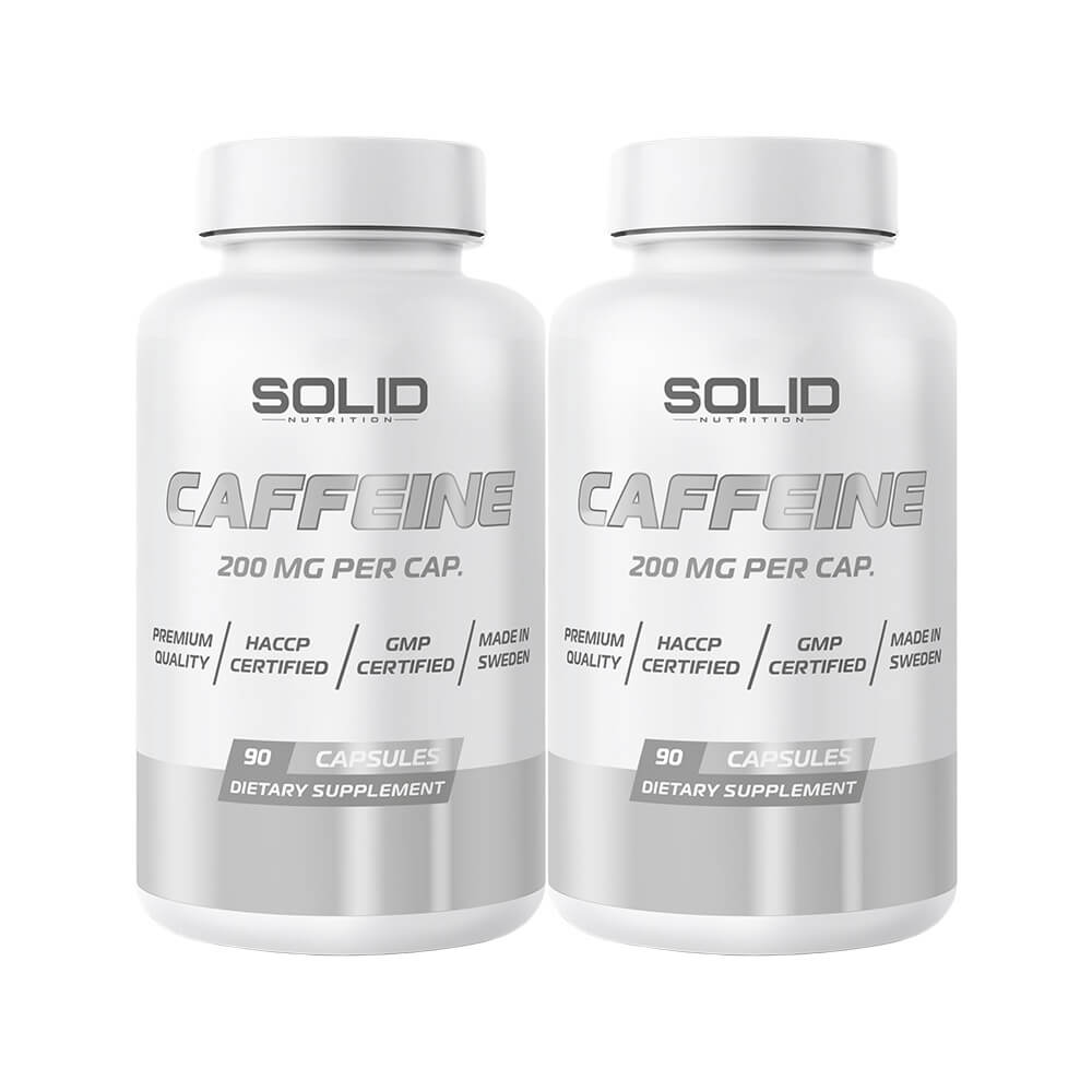 2 x SOLID Nutrition Caffeine, 90 caps