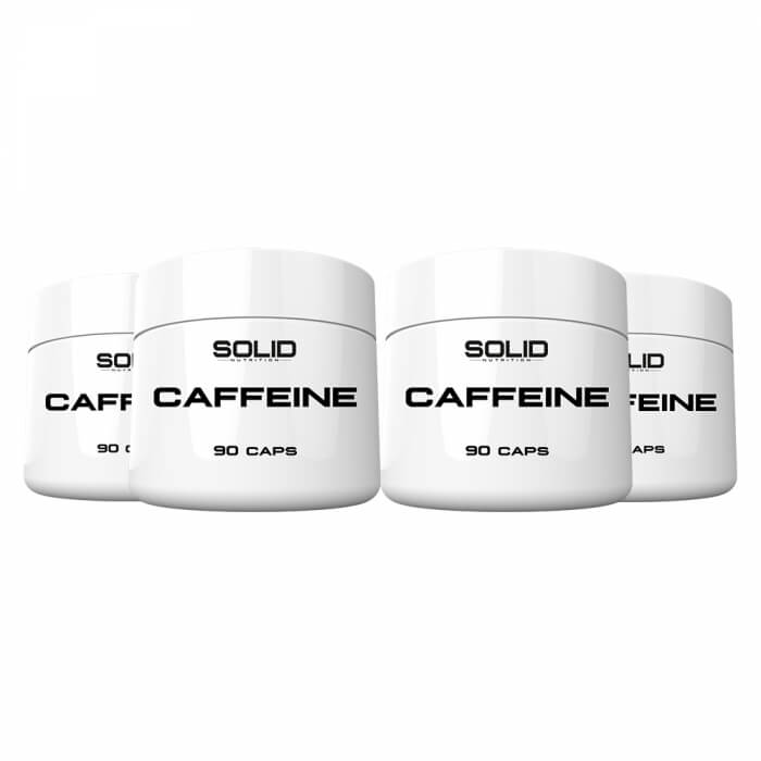 4 x SOLID Nutrition Caffeine, 90 caps