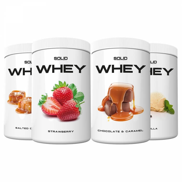 4 x SOLID Nutrition Whey, 750 g i gruppen Kosttillskott & Livsmedel / Proteinpulver / Vassleprotein / Whey protein hos Tillskottsbolaget (4SOLIDWHEY)
