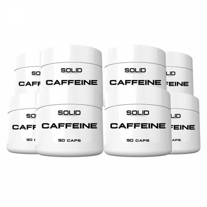 8 x SOLID Nutrition Caffeine, 90 caps