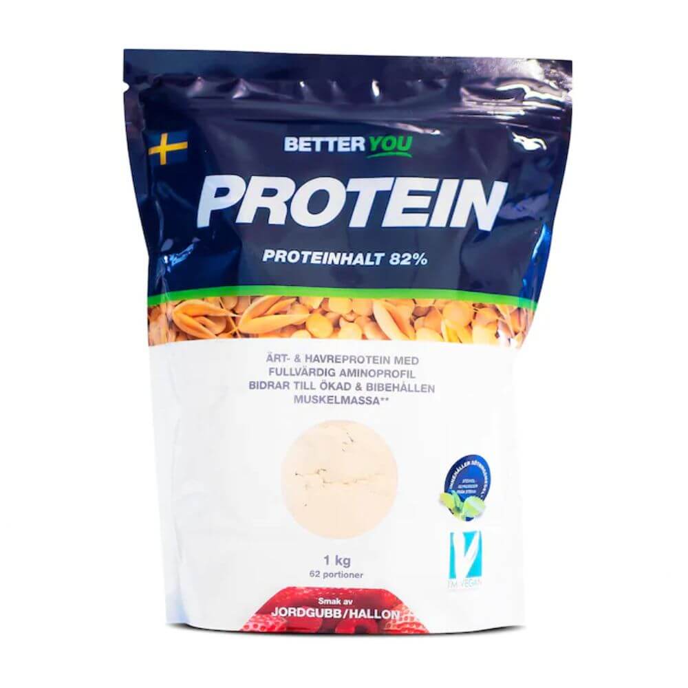 Better You rt- & havreprotein, 1 kg (Jordgubb & Hallon)