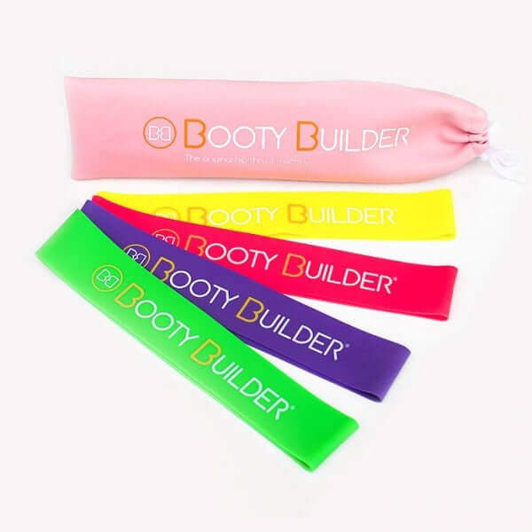 Booty Builder Mini Bands, Pink, 4-pack