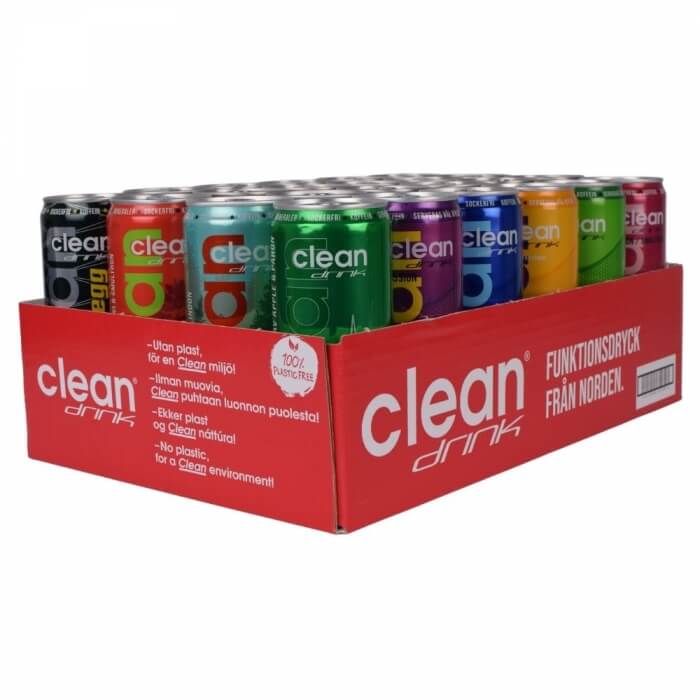 24 x Clean Drink Mixflak, 330 ml