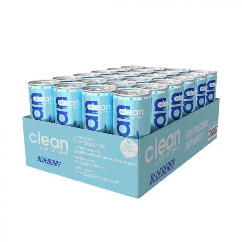 24 x Clean Drink, 330 ml (Blueberry) i gruppen Tema / Glutenfria Kosttillskott hos Tillskottsbolaget (CLEAN8594)