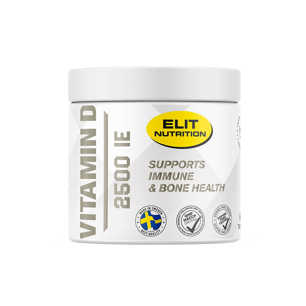 Elit Nutrition Vitamin D, 60 tabs i gruppen Tema / Glutenfria Kosttillskott hos Tillskottsbolaget (ELIT65743)