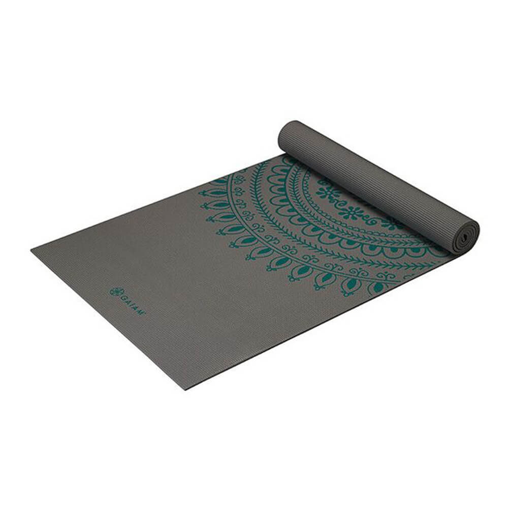 Gaiam 6mm Yoga Mat Teal Marrakesh Longer/Wider