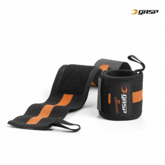 GASP 1RM Wrist Wraps, black/flame