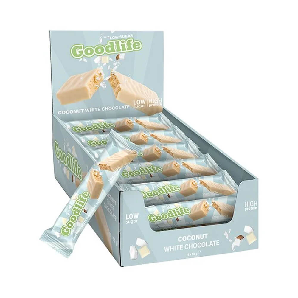 15 x Goodlife Proteinbar LOW SUGAR, 50 g (Coconut & White Chocolate)