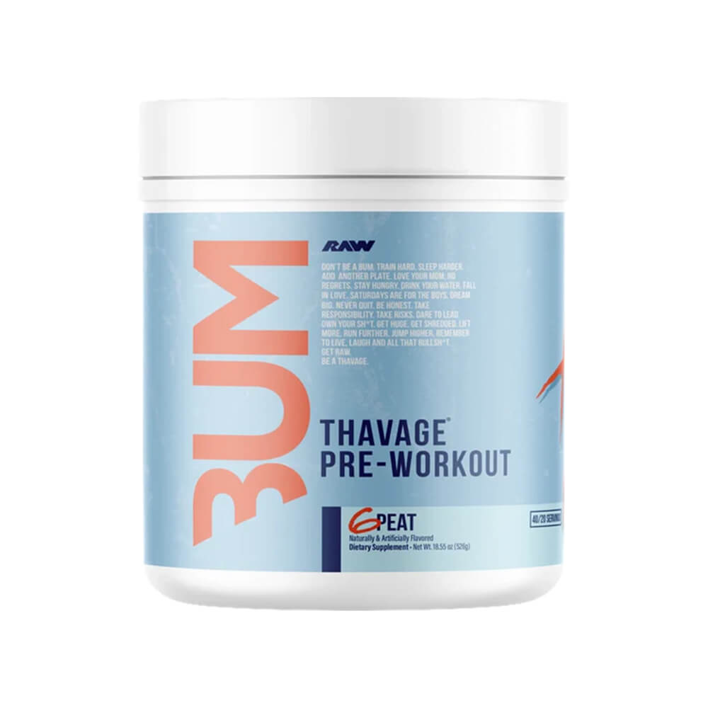 RAW Nutrition Thavage Pre-Workout, 40 serv. (6-Peat Red Gummy)