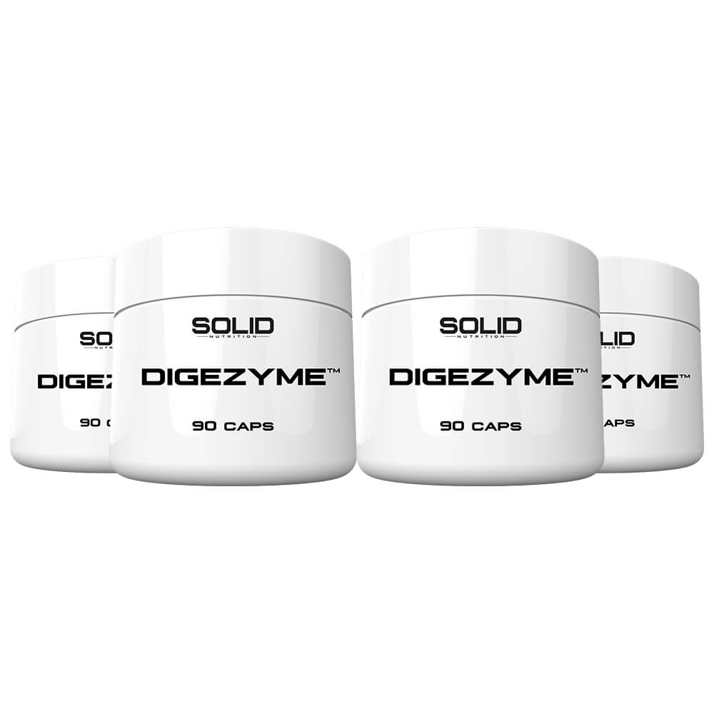 4 x SOLID Nutrition DigeZyme, 90 caps