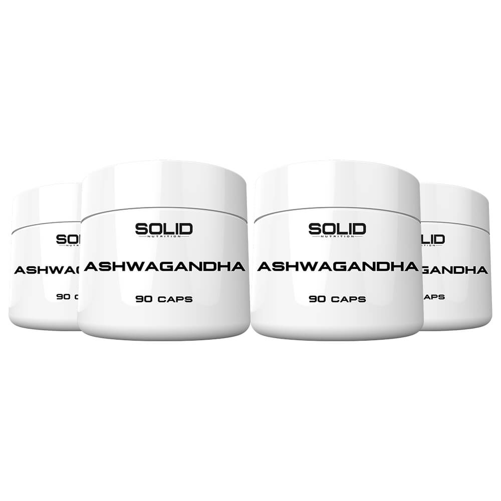 4 x SOLID Nutrition Ashwagandha, 90 caps