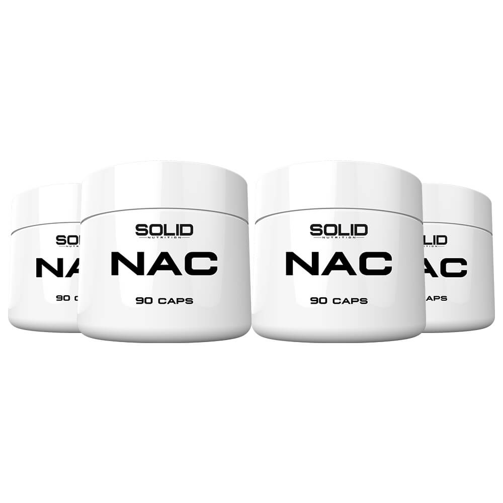 4 x SOLID Nutrition NAC, 90 caps