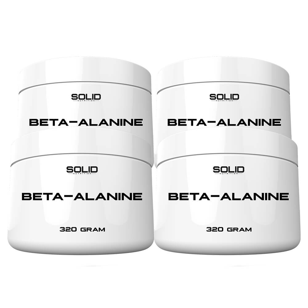 4 x SOLID Nutrition Beta-Alanine, 320 g