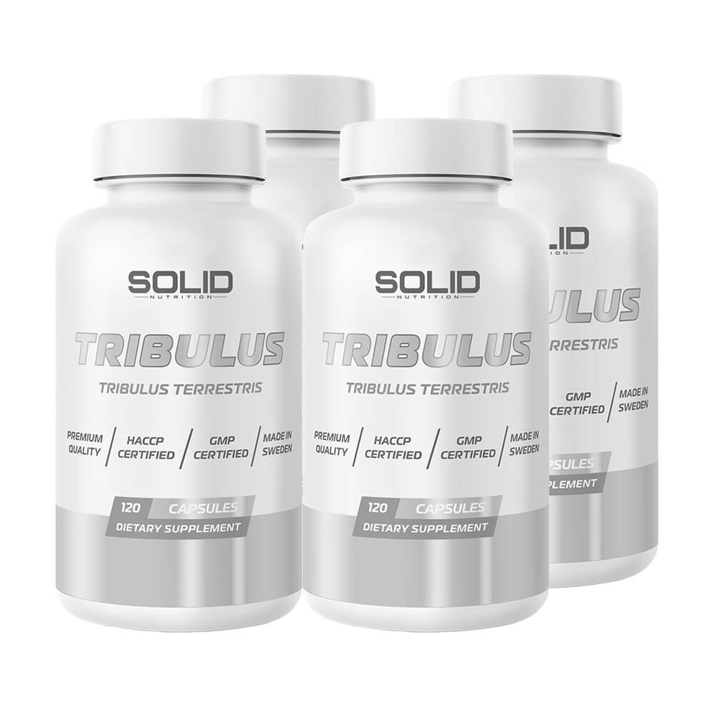 4 x SOLID Nutrition Tribulus, 150 mega caps