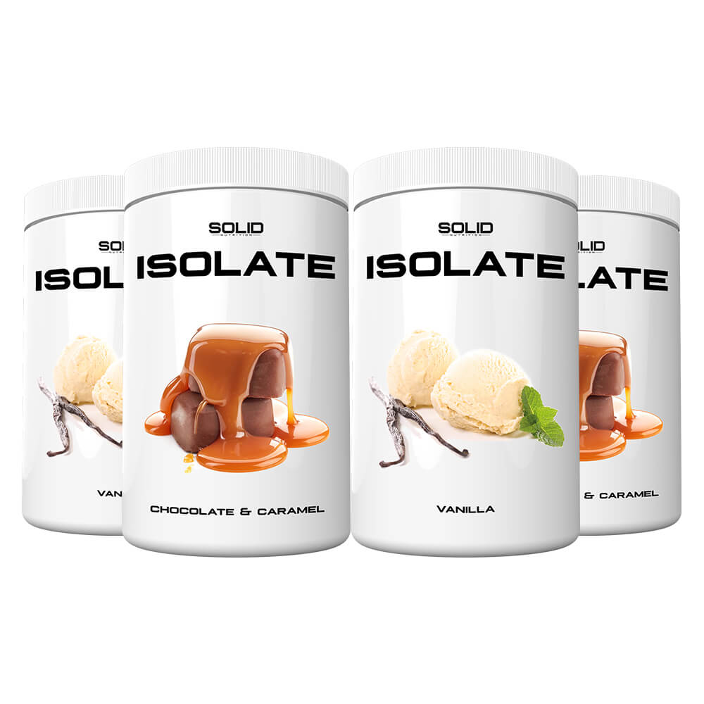 4 x SOLID Nutrition Isolate, 750 g i gruppen Kosttillskott & Livsmedel / Proteinpulver / Isolatprotein hos Tillskottsbolaget (SOLID6571)