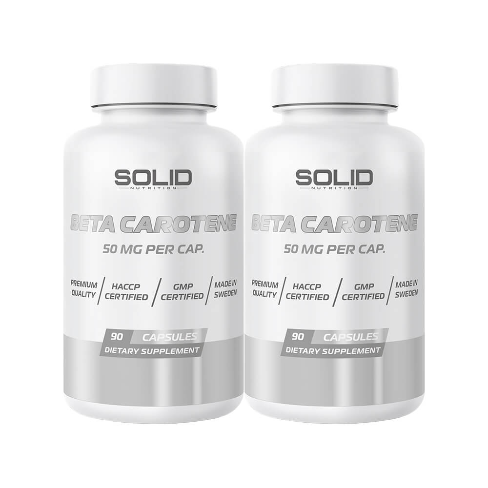2 x SOLID Nutrition Beta Carotene, 90 caps