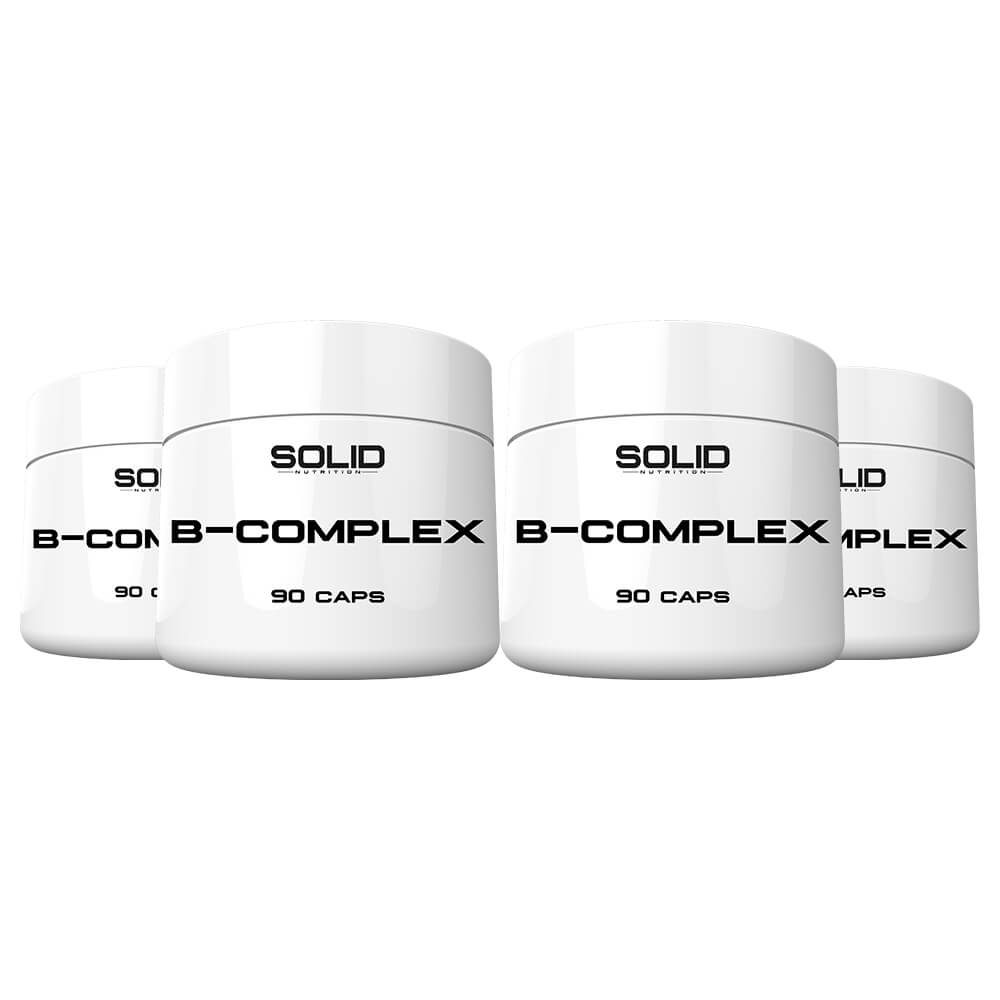 4 x SOLID Nutrition B-Complex, 90 caps
