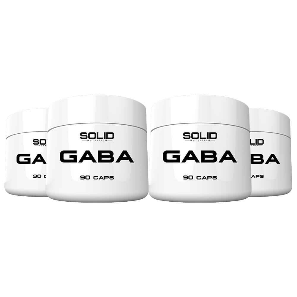 4 x SOLID Nutrition GABA, 90 caps