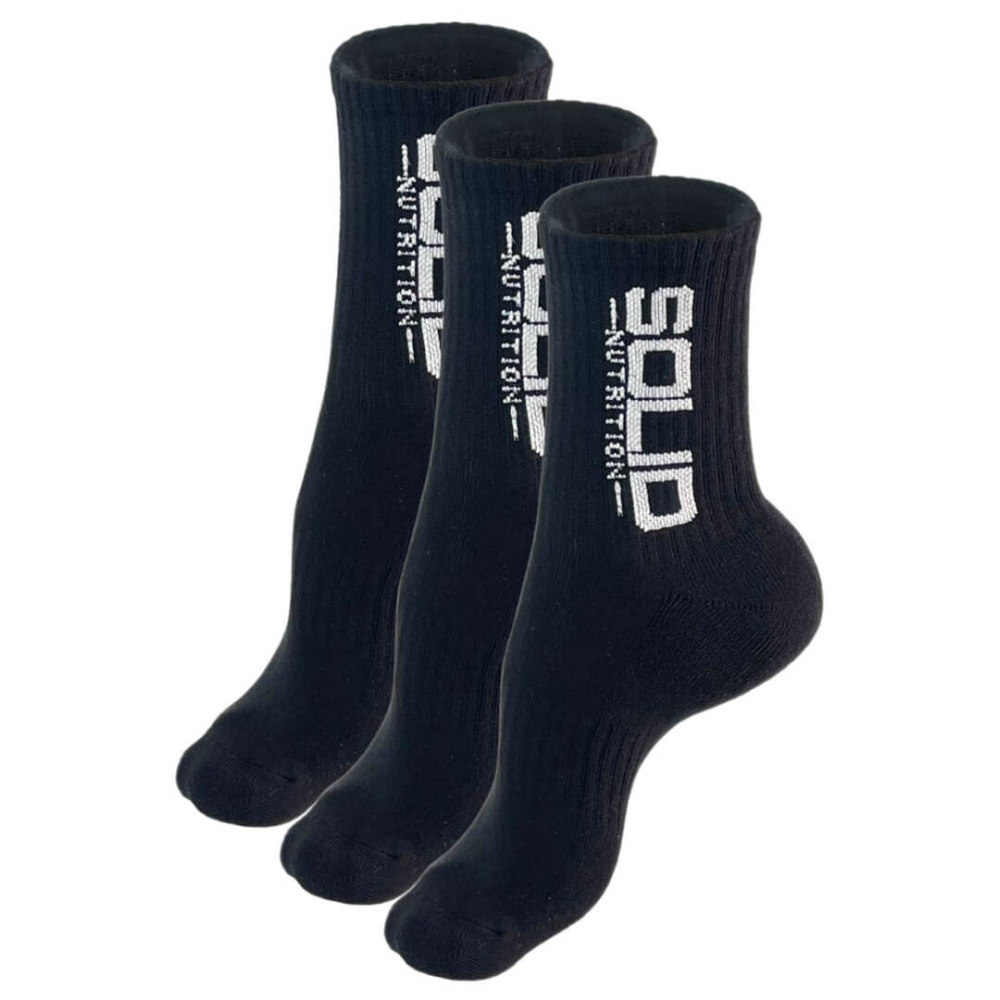 SOLID Nutrition Socks, 3-pack, Black (35-38)