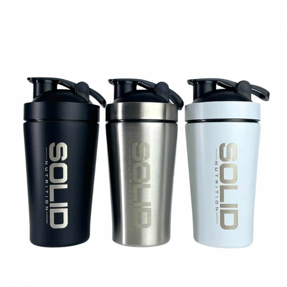 SOLID Nutrition Stainless Steel Shaker, 500 ml (White)