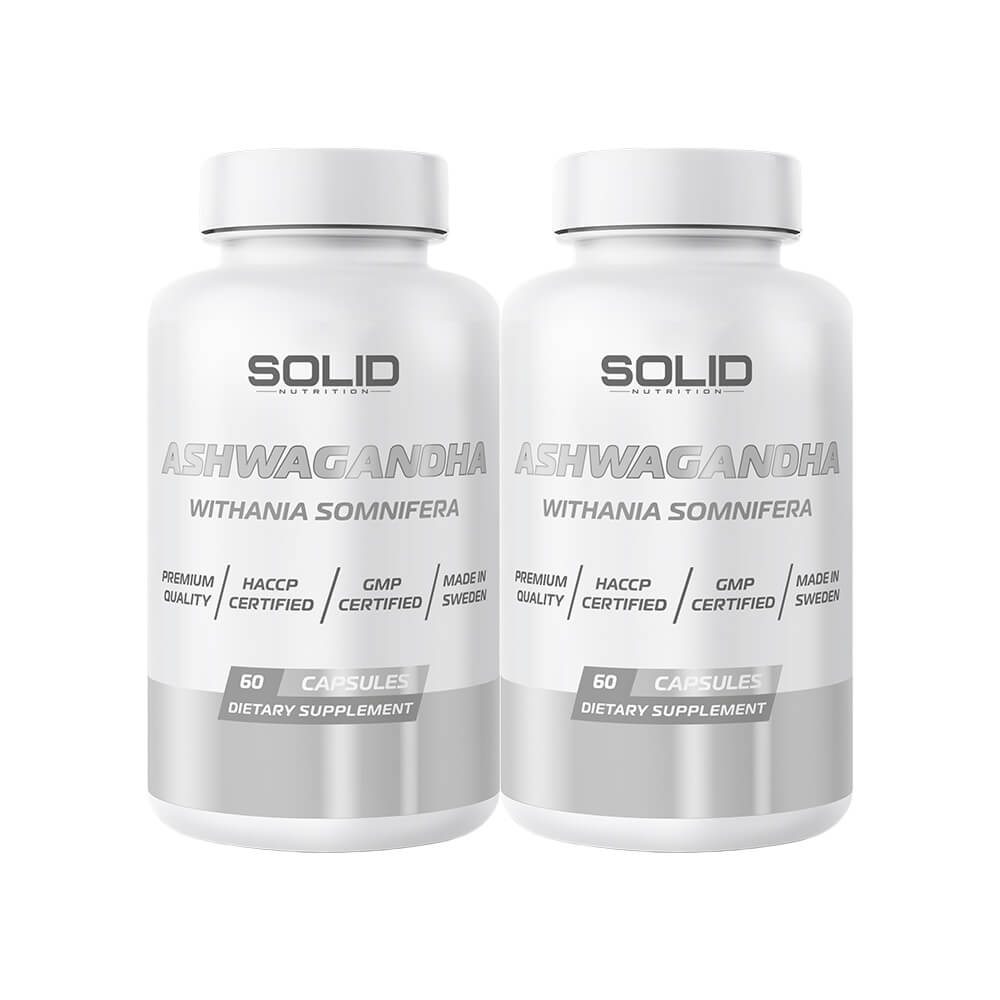 2 x SOLID Nutrition Ashwagandha, 60 caps