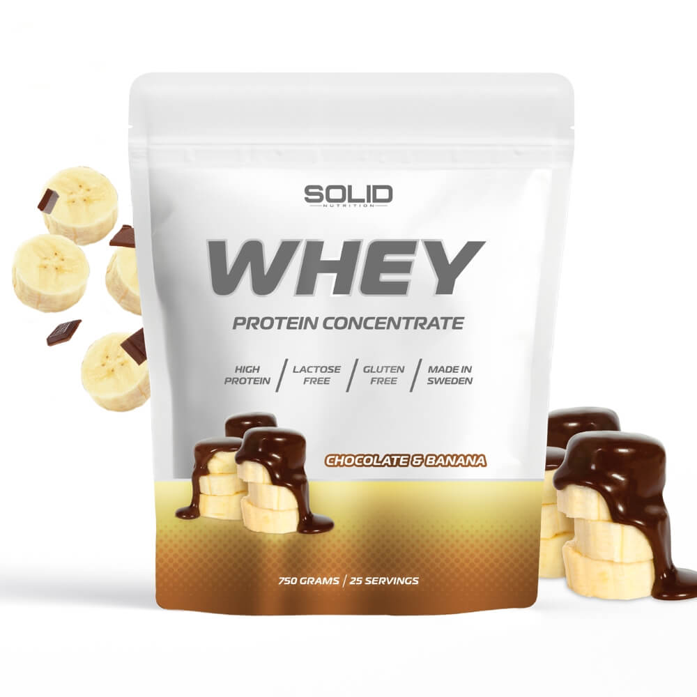 SOLID Nutrition Whey, 750 g (Chocolate & Banana - Förbättrad smak)