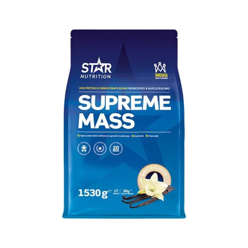 Star Nutrition Supreme Mass, 1530 g i gruppen Tema / Svenskt kosttillskott hos Tillskottsbolaget (STAR005)