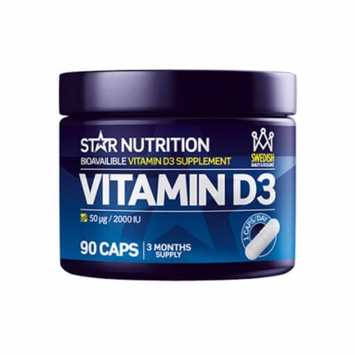 Star Nutrition Vitamin D3, 90 caps i gruppen Kosttillskott & Livsmedel / Hälsokost / Immunförsvar hos Tillskottsbolaget (STAR008)