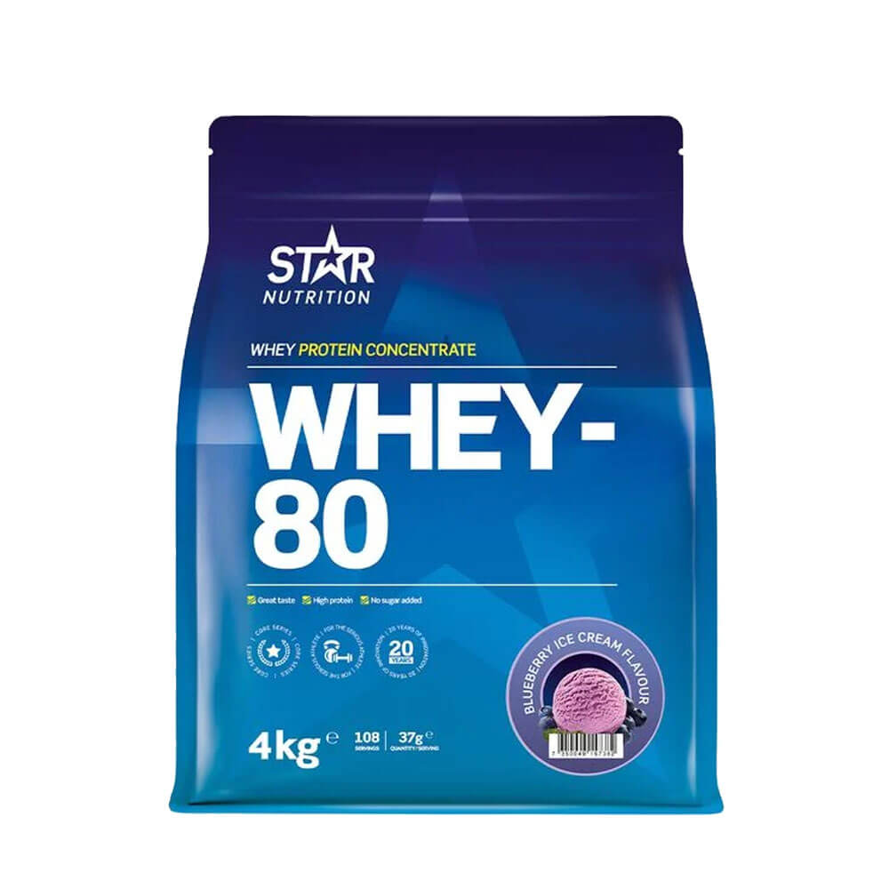 Star Nutrition Whey-80, 4 kg i gruppen Kosttillskott & Livsmedel / Proteinpulver / Vassleprotein / Whey protein hos Tillskottsbolaget (STAR8422)