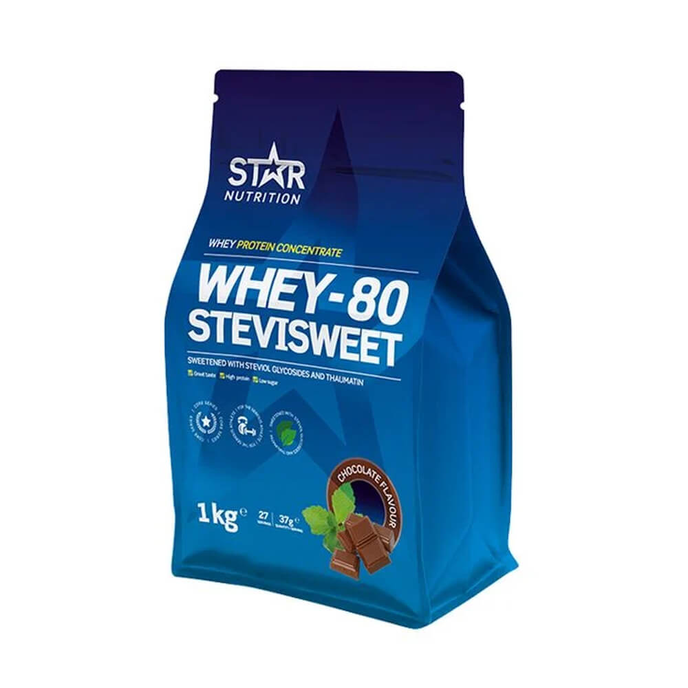 Star Nutrition Whey-80 SteviSweet, 1 kg (Chocolate)