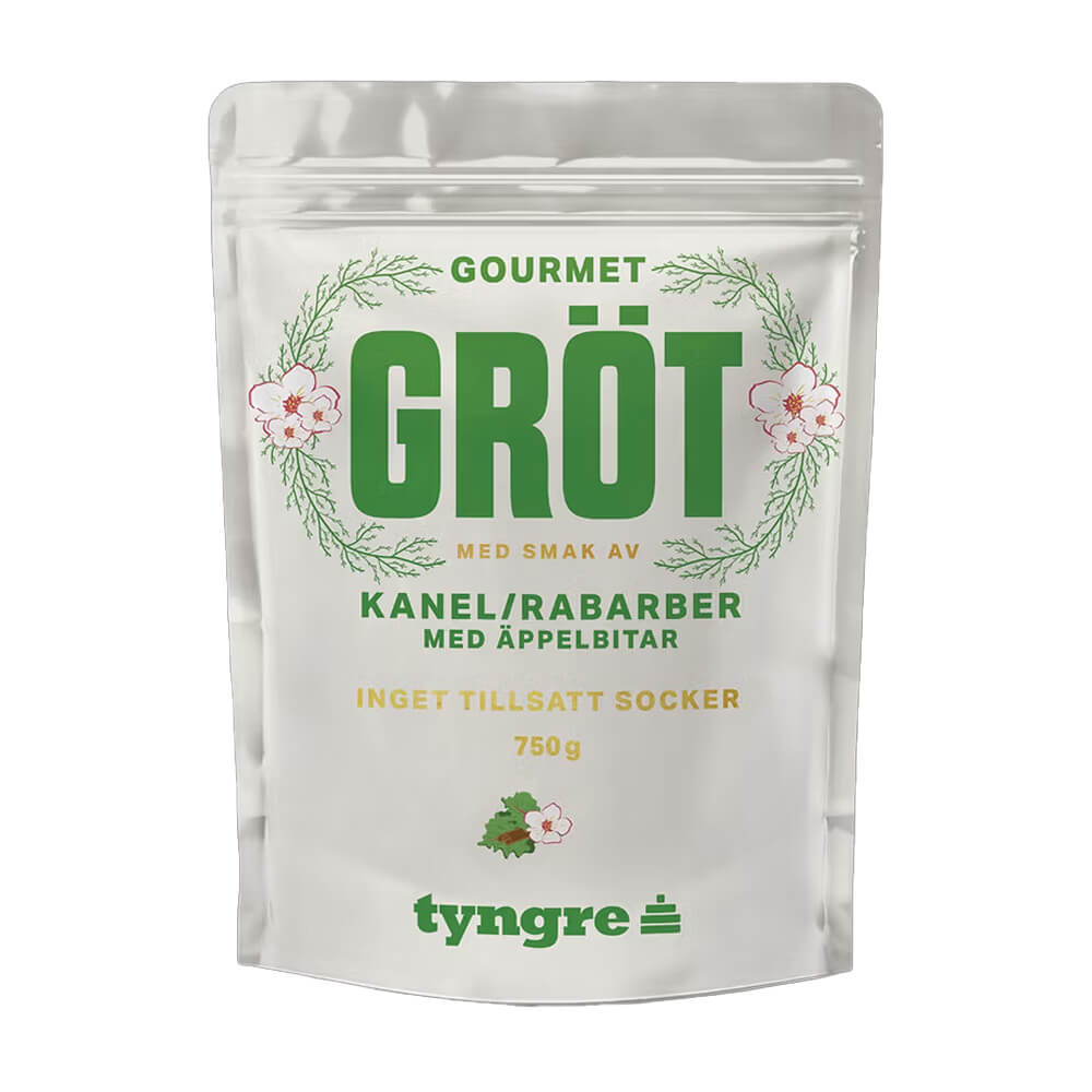 Tyngre Proteingröt, 750 g (Kanel/Rabarber med Äppelbitar)