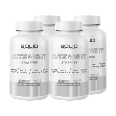 4 x SOLID Nutrition Cuts Night, 60 caps