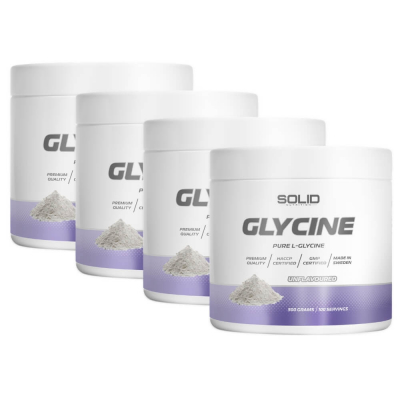 4 x SOLID Nutrition Glycine, 300 g