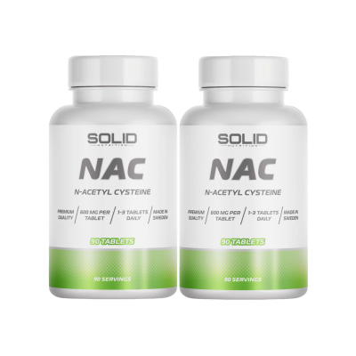 2 x SOLID Nutrition NAC, 90 tabs