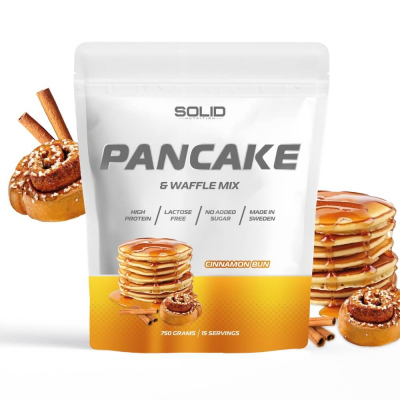 SOLID Nutrition Pancake & Waffle Mix, 750 g (Cinnamon Bun)