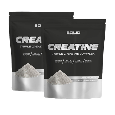 2 x SOLID Nutrition BLACK LINE Creatine, 400 g