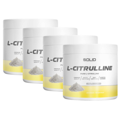 4 x SOLID Nutrition L-Citrulline, 240 g