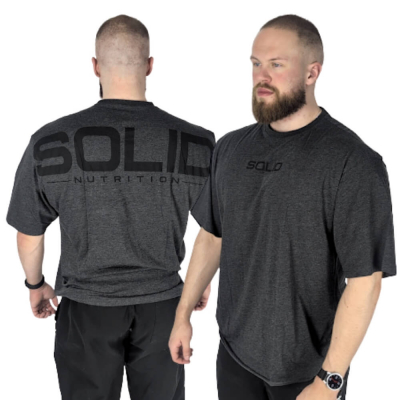 SOLID Nutrition Oversized Tee, dark grey melange
