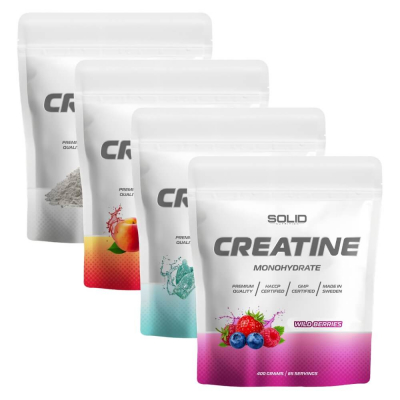 4 x SOLID Nutrition Creatine Monohydrate, 400 g