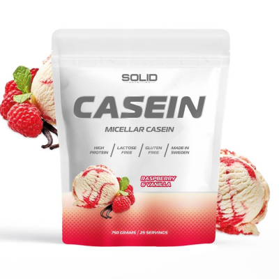SOLID Nutrition Casein, 750 g (Raspberry & Vanilla)
