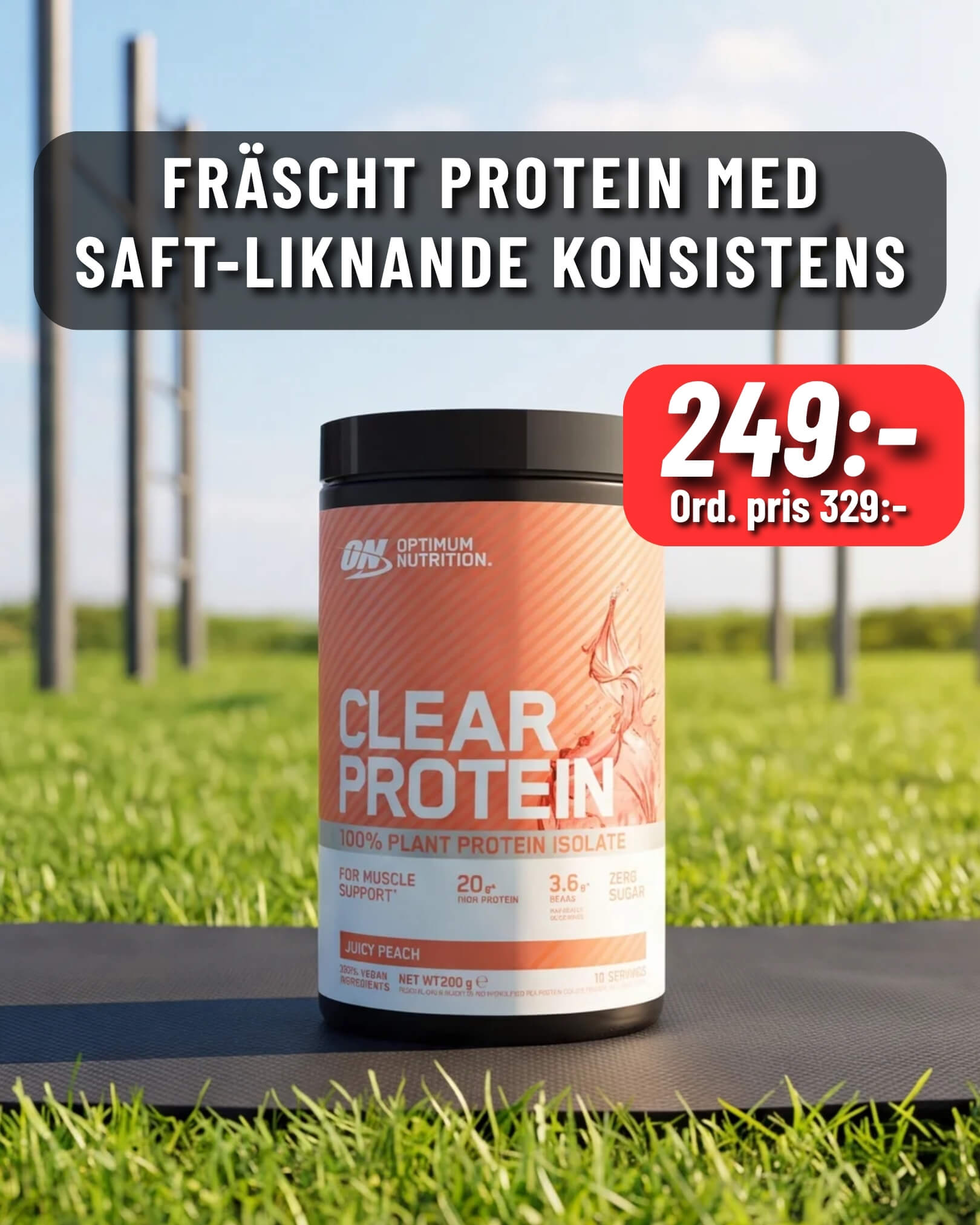 Optimum Nutrition Clear Protein 100% Plant Protein Isolate