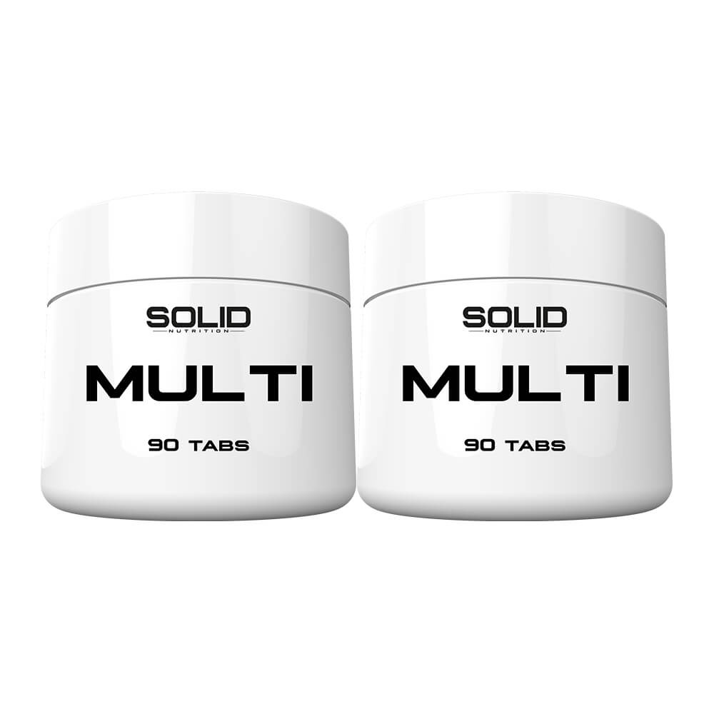 2 x SOLID Nutrition MULTI, 90 tabs i gruppen Kosttillskott & Livsmedel / Vitaminer / Multivitamin hos Tillskottsbolaget (2SOLIDMULTI)