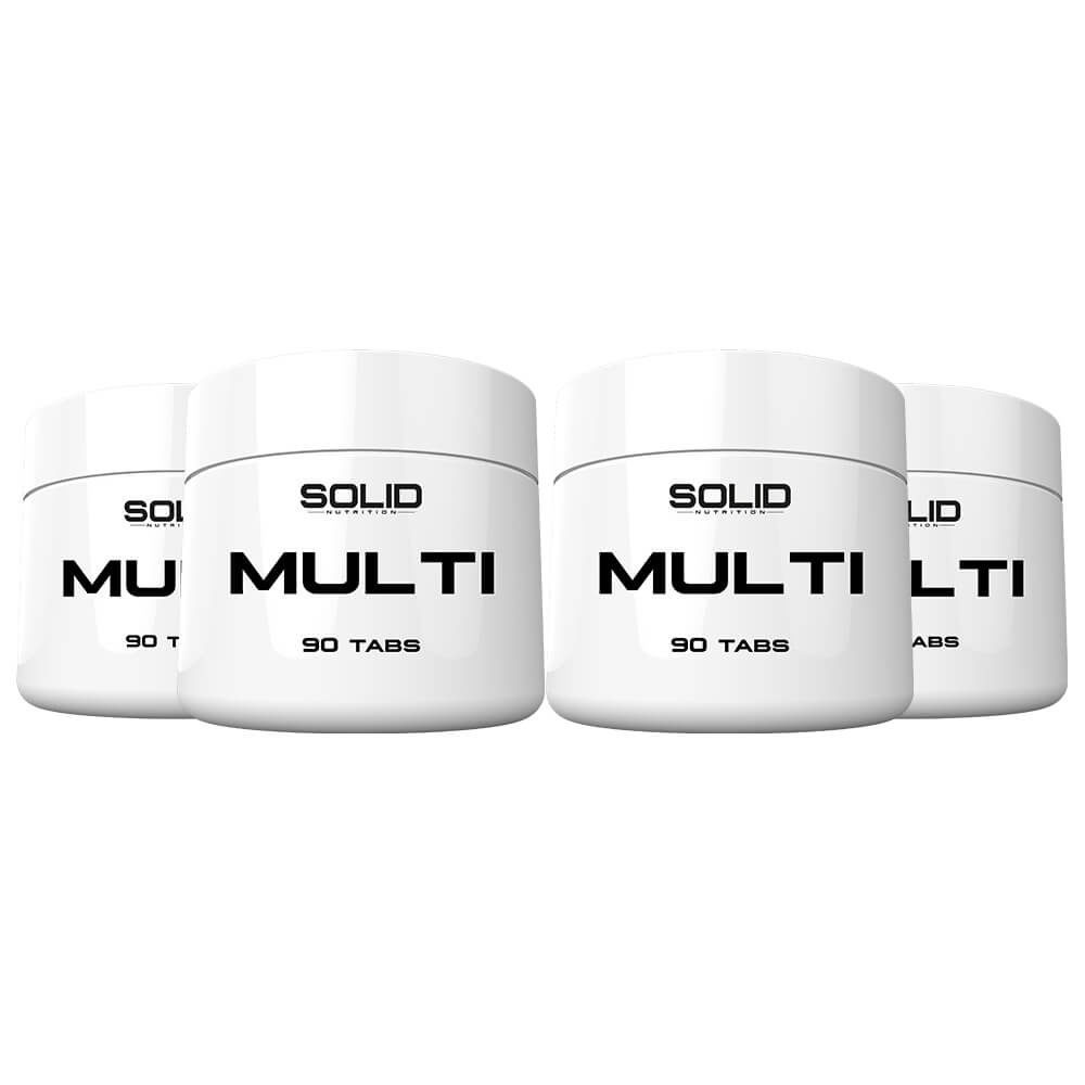 4 x SOLID Nutrition MULTI, 90 tabs i gruppen Kosttillskott & Livsmedel / Vitaminer / Multivitamin hos Tillskottsbolaget (4SOLIDMULTI)